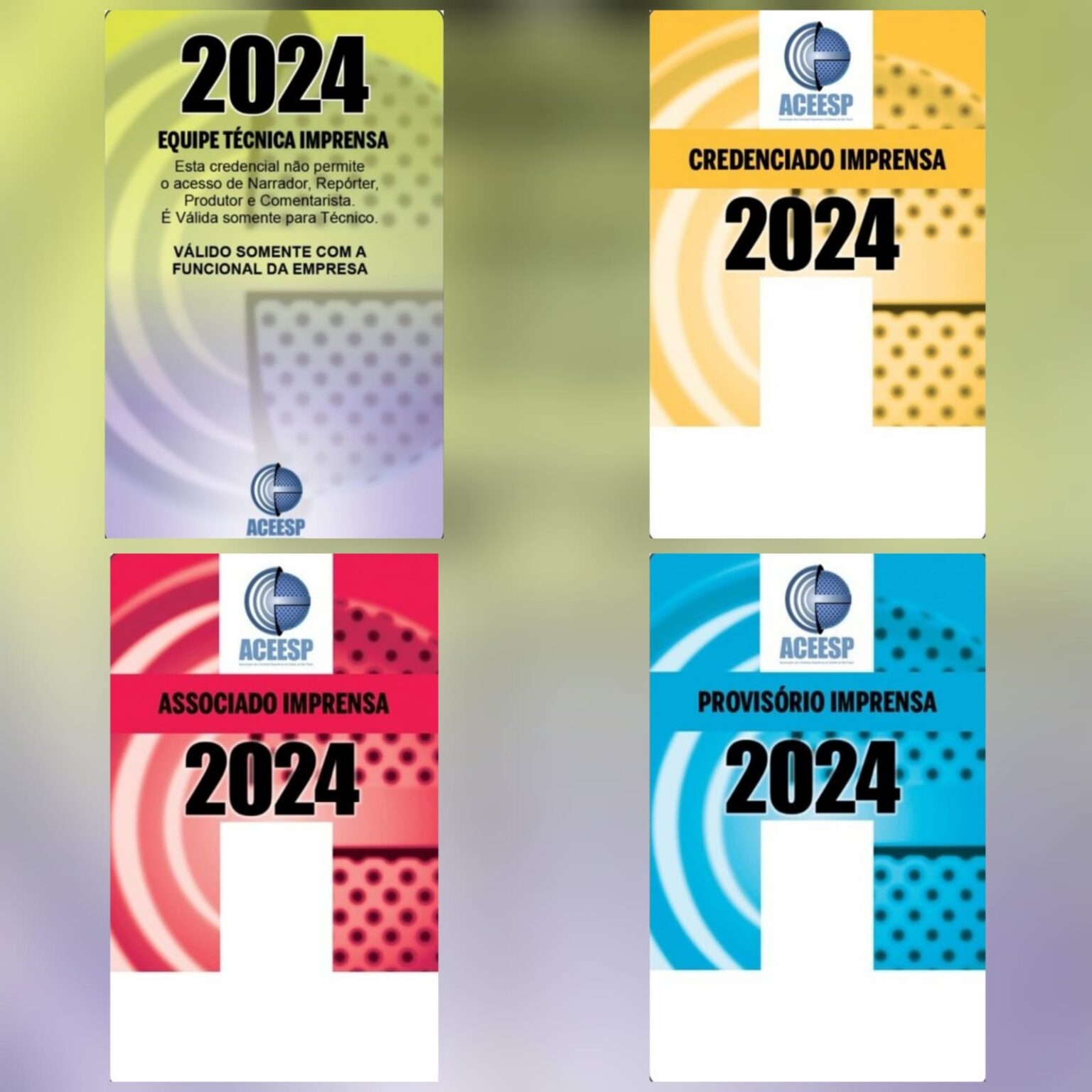 CREDENCIAIS 2024 – CONFIRA OS NOVOS VALORES DAS ANUIDADES – ACEESP